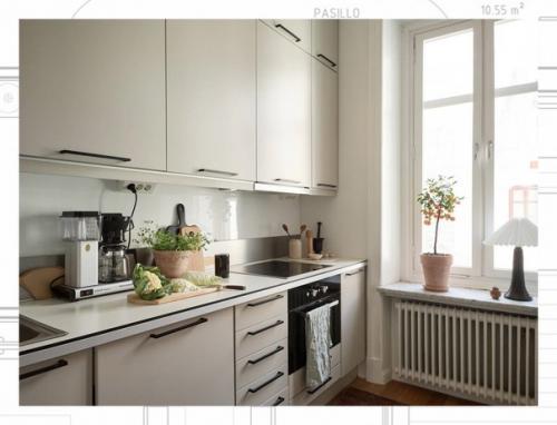 Маленькая двушка в пастельных тонах в Швеции (46 кв. 05