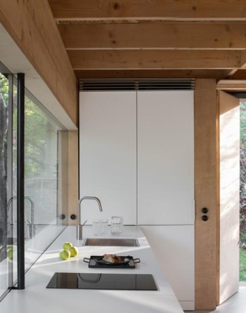 Дача своими руками: фанера снаружи и внутри, наливные полы, листовой пластик HPL на фасаде. 07