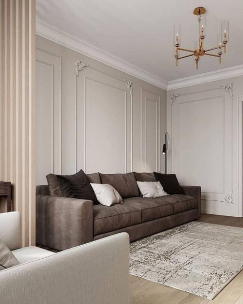 Два варианта гостиной, в светлых и тёмных тонах. 04