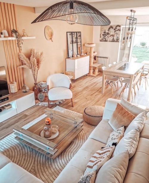 Приятный скандинавский интерьер загородного дома. 01