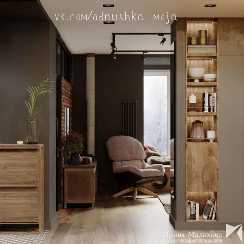 Отличный атмосферный интерьер в стиле лофт! 06