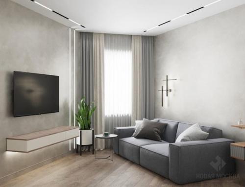 Квартира с нестандартной планировкой кухни - гостиной заставила поломать голову. 02