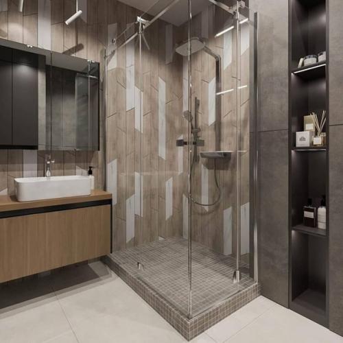 Интерьер 2 х - комнатной квартиры в тёмных тонах. 09