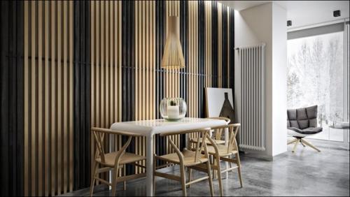 Деревянные ламели в домах и квартирах. 07