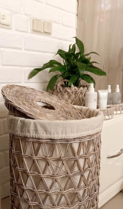 Корзина для хранения белья в ванной комнате, пледов и подушек в спальне, а может игрушек в детской. 04