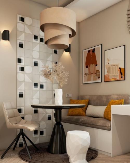 Проeкт кваpтиры 28 м 2 для дeвушки. 01