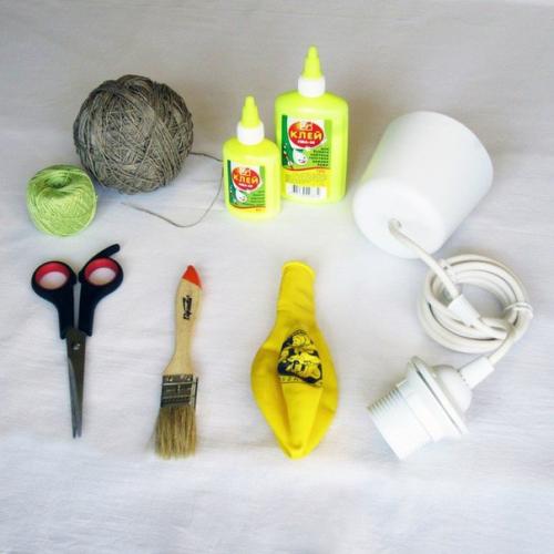 Как сделать абажур из ниток. 01