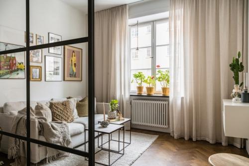 Интерьер скандинавской 1-комнатной квартиры 40 кв. 06