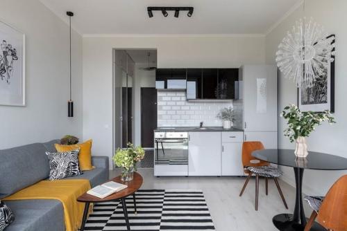 Яркий интерьер квартиры площадью 25 кв. 04