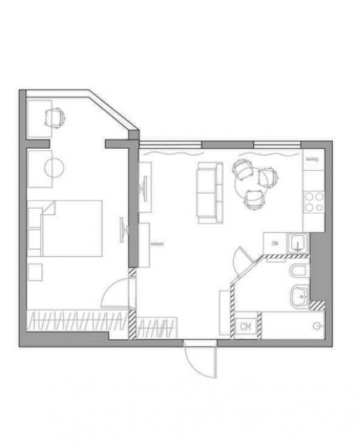 - 42 м 2 квартира -. 08
