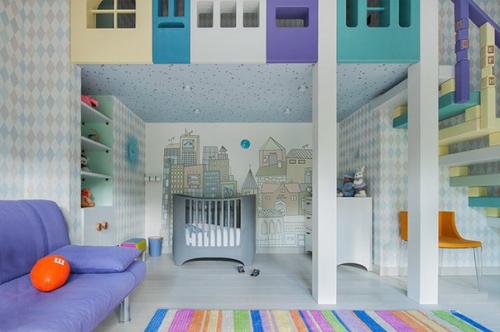 Детская зона в подмосковном доме, 130 м? 01