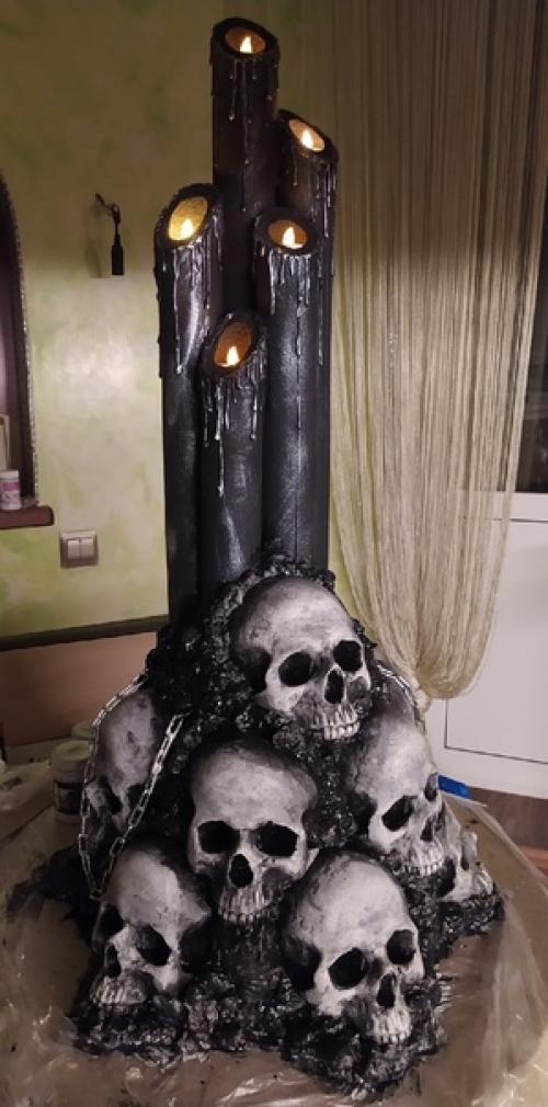 Наконец - то, приблизилась к завершению декора по мотивам картины Апофеоз Войны. 07