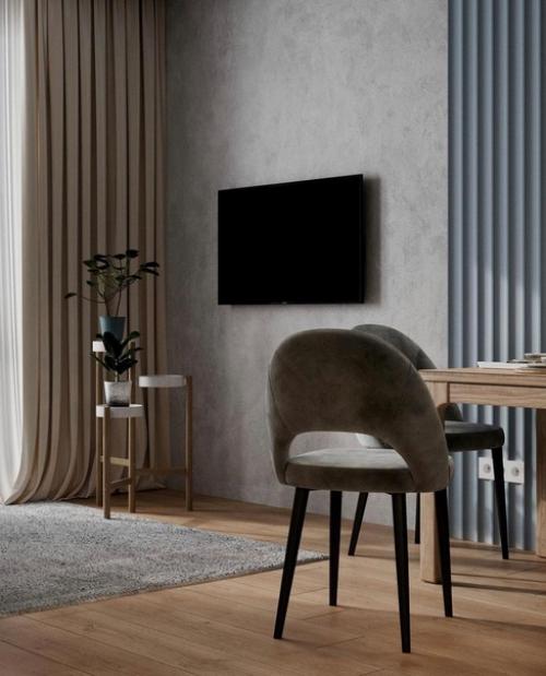 Стильный интерьер однокомнатной квартиры, площадью 45 кв. 02