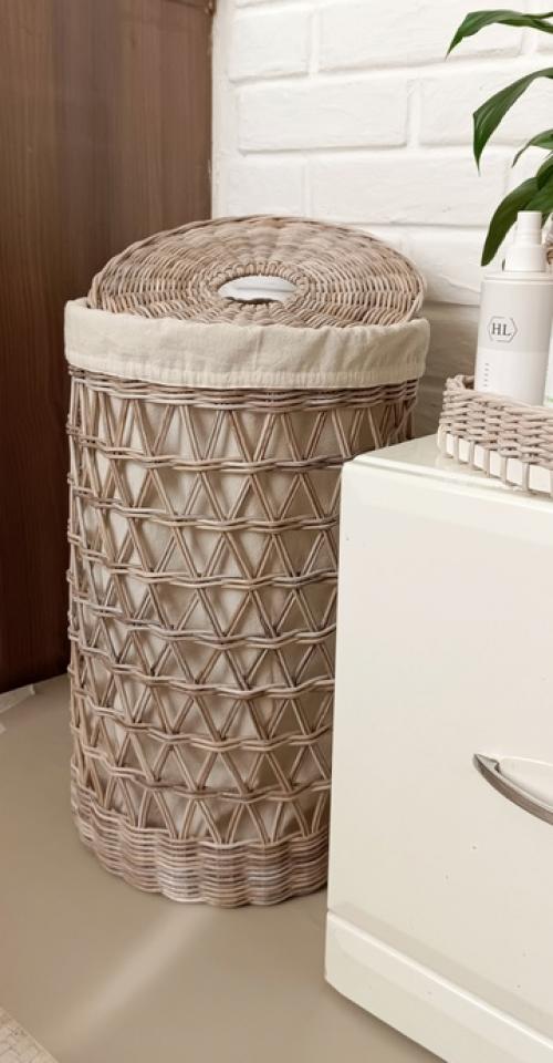 Корзина для хранения белья в ванной комнате, пледов и подушек в спальне, а может игрушек в детской. 03