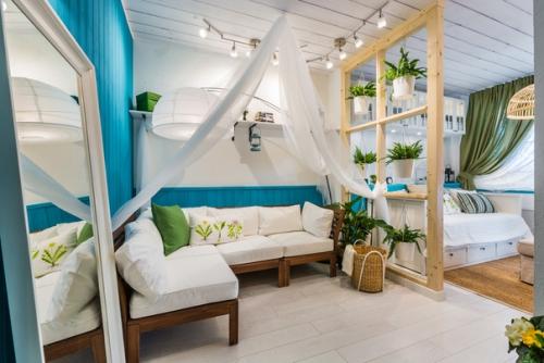 Пример обустройства гостиной - спальни из тв - программы Школа Ремонта. 09