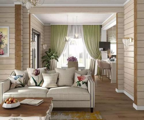 Интерьер загородного дома словно наполнен лёгким весенним воздухом - он свежий, светлый и очень уютный. 09