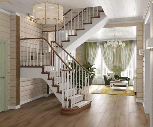 Интерьер загородного дома словно наполнен лёгким весенним воздухом - он свежий, светлый и очень уютный. 07