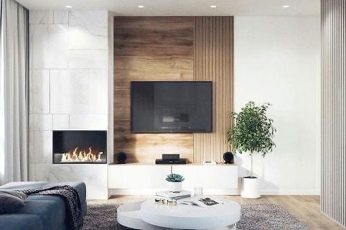 Тв - зона в гостиной. 01