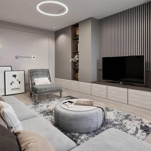 Интерьер 2 х - комнатной квартиры в тёмных тонах. 05