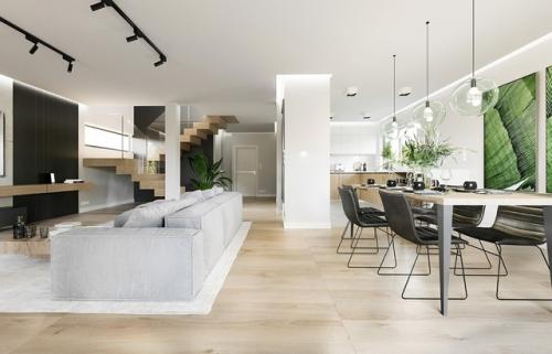 Эскизный проект одноэтажного загородного дома с мансардой. 06