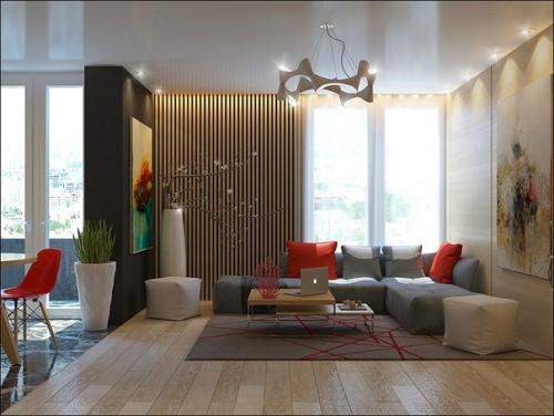 Деревянные ламели в домах и квартирах. 05