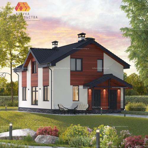 Популярный проект дома из газобетона DD - 145. 01