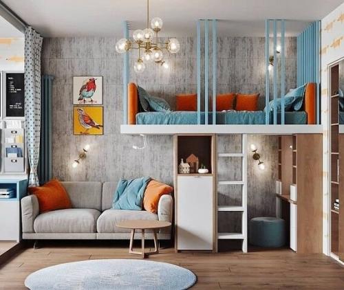 Очень яркая и необычная детская комната. 02