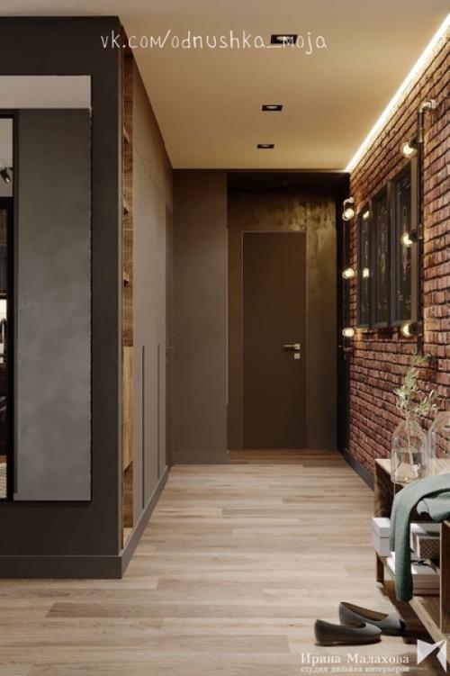 Отличный атмосферный интерьер в стиле лофт! 07