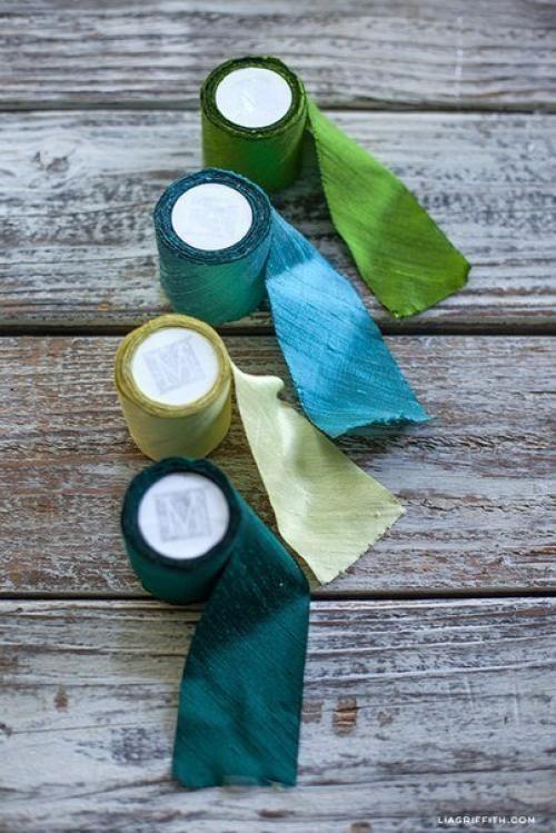 Чехлы из шелковых лент на диванные подушки. 02