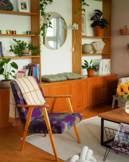 Яркий финский дом с теплой, уютной атмосферой и винтажной ретро - мебелью. 06