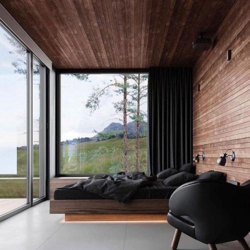 Интерьер мастер спальни в загородном доме. 05