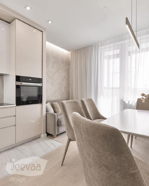 Два варианта обустройства кухни - гостиной. 07