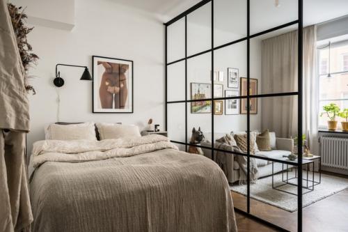 Интерьер скандинавской 1-комнатной квартиры 40 кв. 04