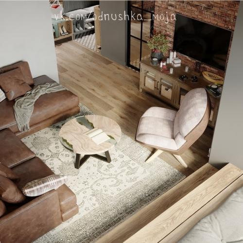 Отличный атмосферный интерьер в стиле лофт! 05