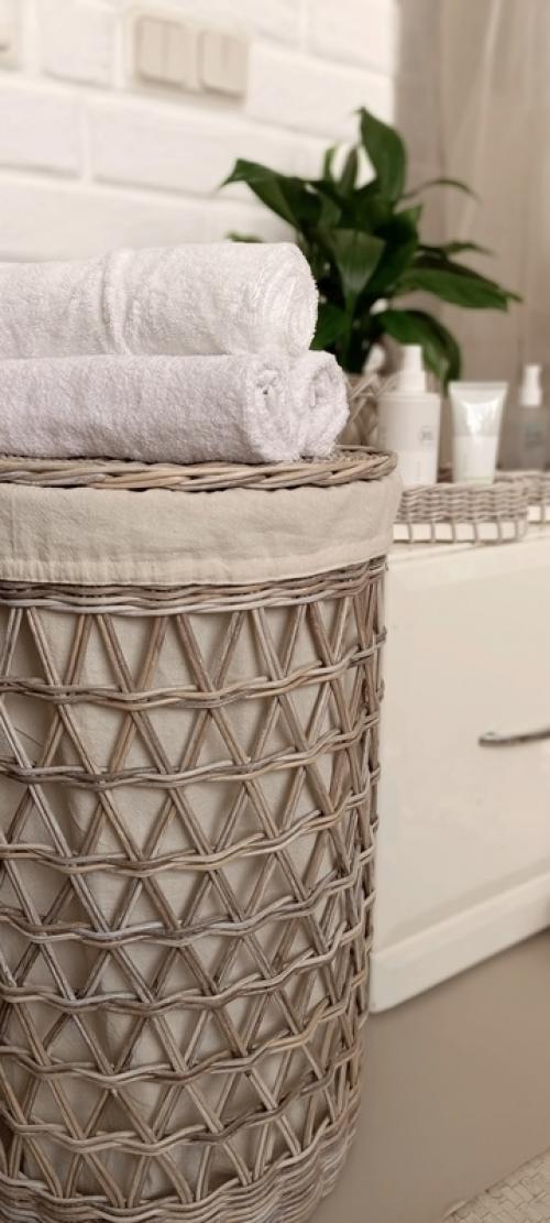 Корзина для хранения белья в ванной комнате, пледов и подушек в спальне, а может игрушек в детской. 05