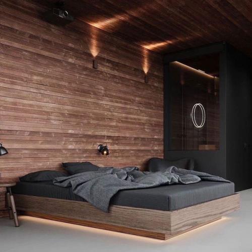 Интерьер мастер спальни в загородном доме. 03