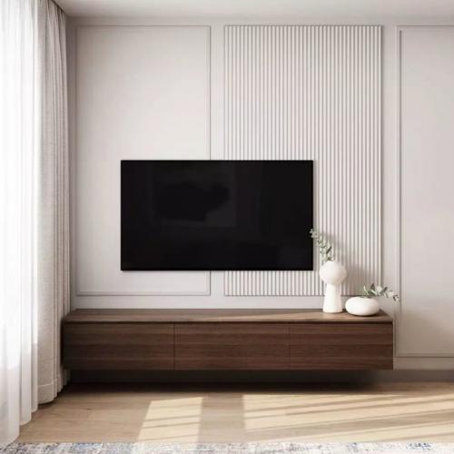 Интерьер кухни - гостиной в минималистичном стиле. 05