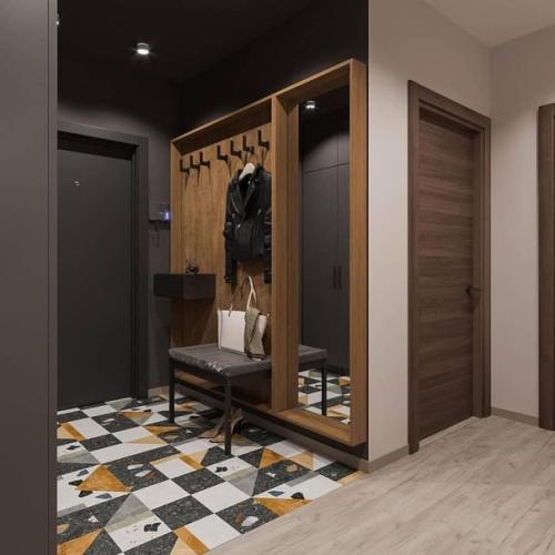 Интерьер 2 х - комнатной квартиры в тёмных тонах. 08