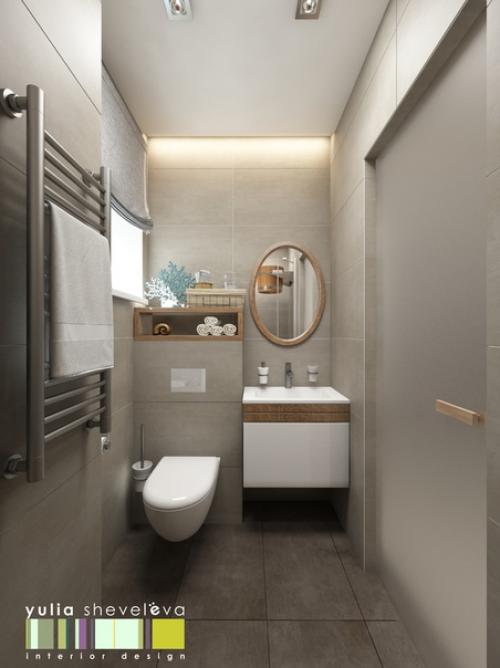 Дизайн интерьера ванной комнаты в загородном доме. 01