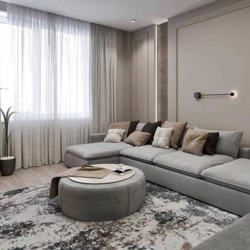 Интерьер 2 х - комнатной квартиры в тёмных тонах. 03