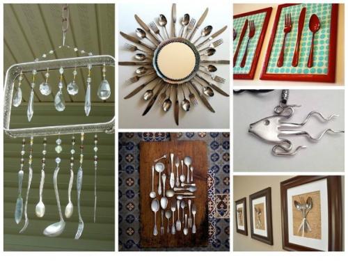 Сад огород.  Оригинальные поделки из столовых приборов: нестандартное использование ложек, вилок и ножей в дачном хозяйстве. 06