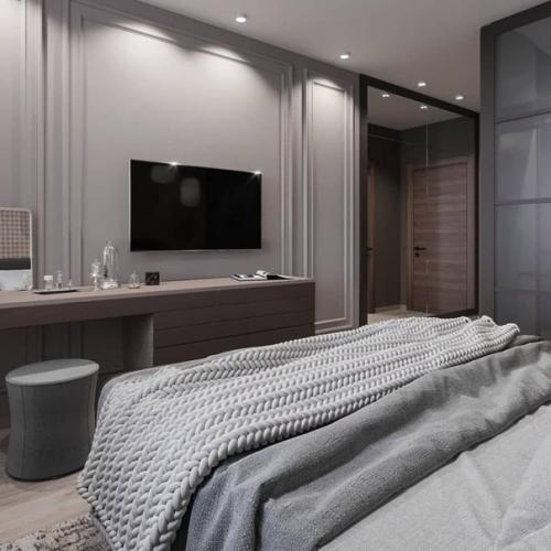 Интерьер 2 х - комнатной квартиры в тёмных тонах. 07