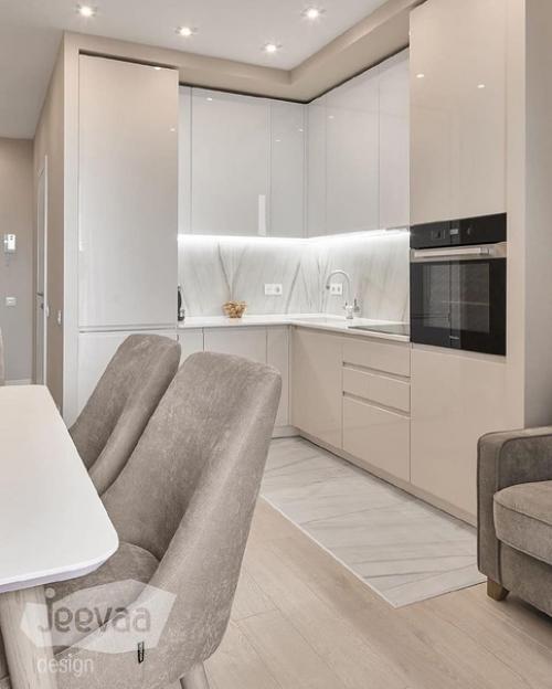 Два варианта обустройства кухни - гостиной. 03