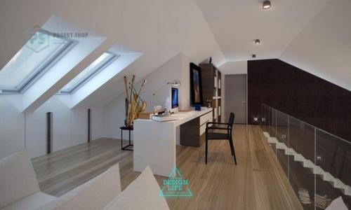 Одноэтажный дом со вторым светом + интерьер. 06