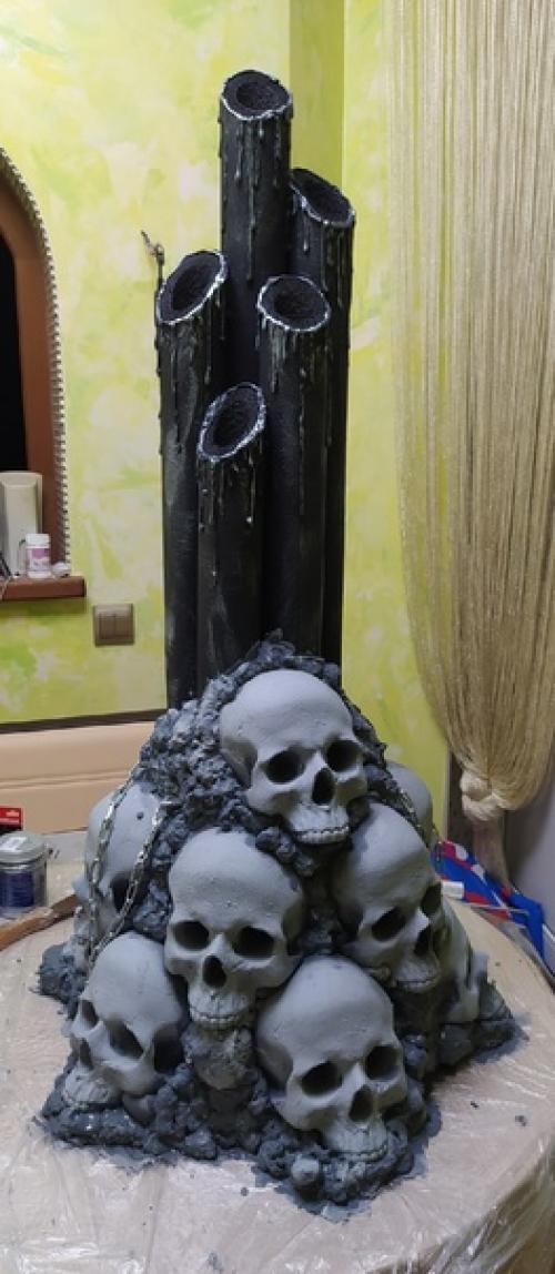 Наконец - то, приблизилась к завершению декора по мотивам картины Апофеоз Войны. 06