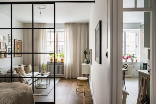 Интерьер скандинавской 1-комнатной квартиры 40 кв. 03