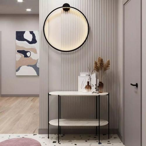 Интерьер кухни - гостиной в минималистичном стиле. 07