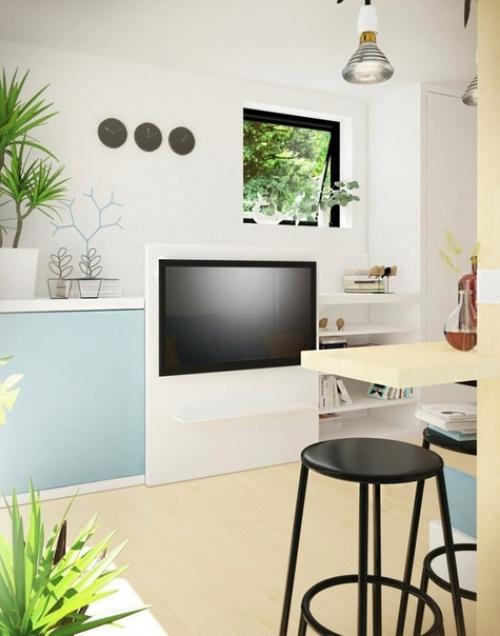 Небольшая площадь студии 28 кв. 09