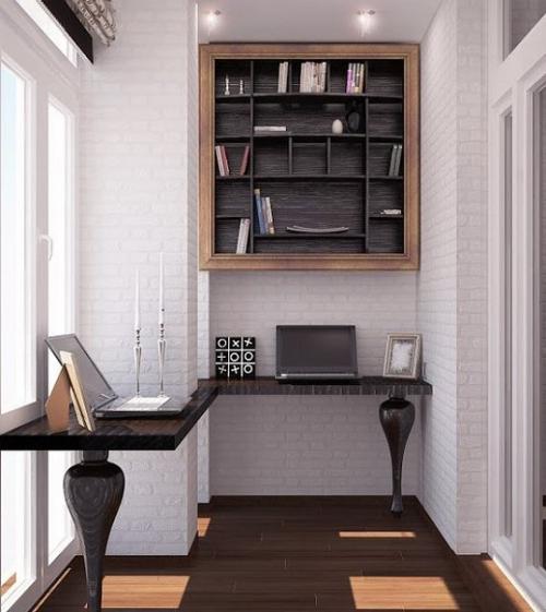 Дизайн кабинета на балконе. 01