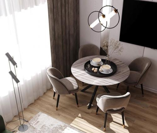 Мы знакомим вас с проектом совмещенной кухни гостиной для квартиры 19. 04